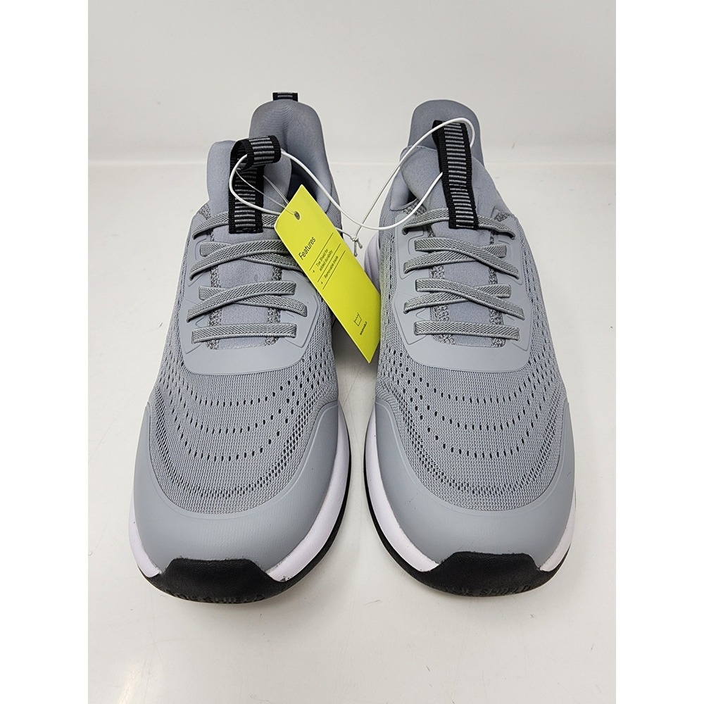 All in Motion Mens Grey Mesh Toe Shield Washable Athletic Sneakers Size 9